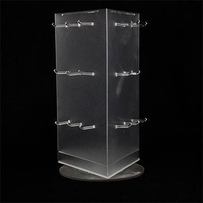 Acrylic display stand with hooks
