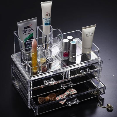 Acrylic cosmetics display stand