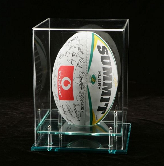 Transparent acrylic display for football